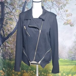 Blank NYC L black gold zipper moto jacket